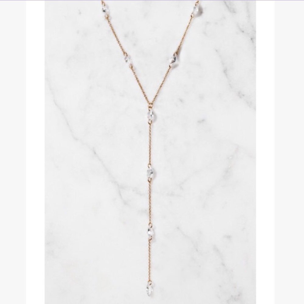 Crystal Y Necklace